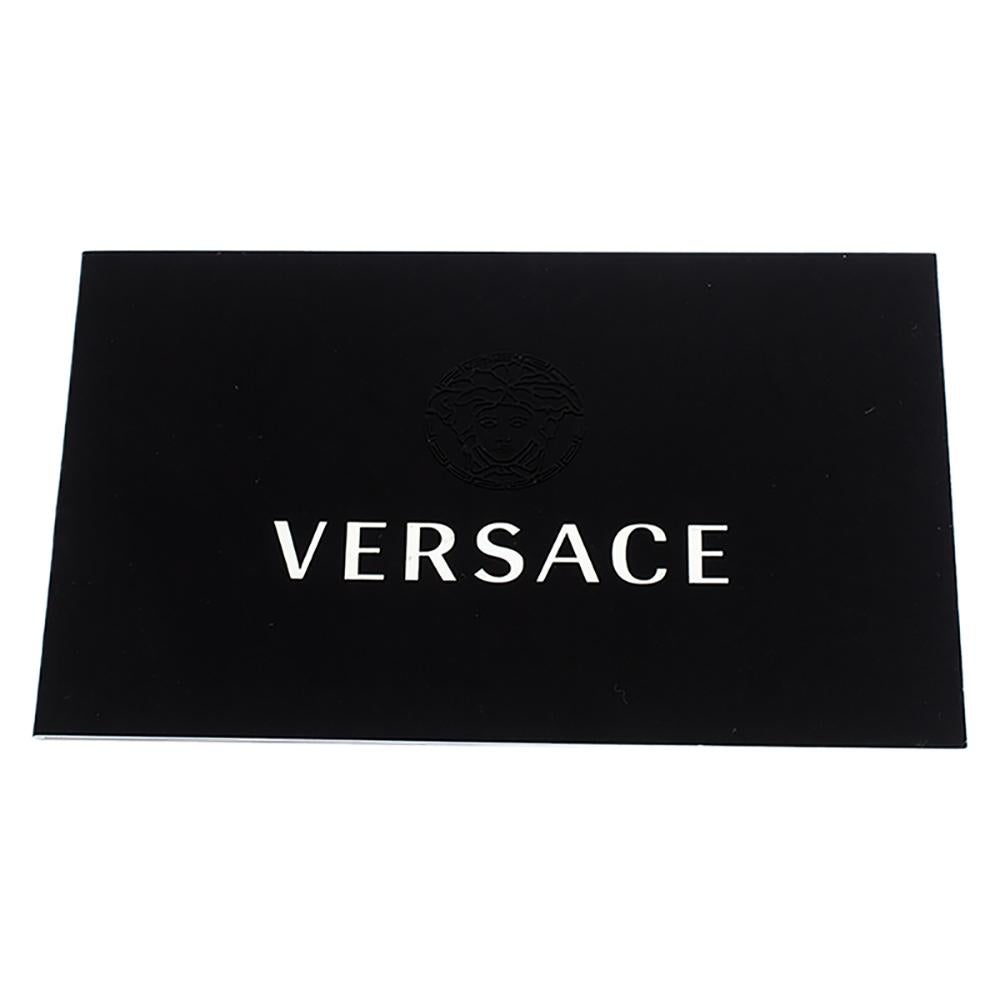Tote aus weißem Leder mit Logo von Versace 4