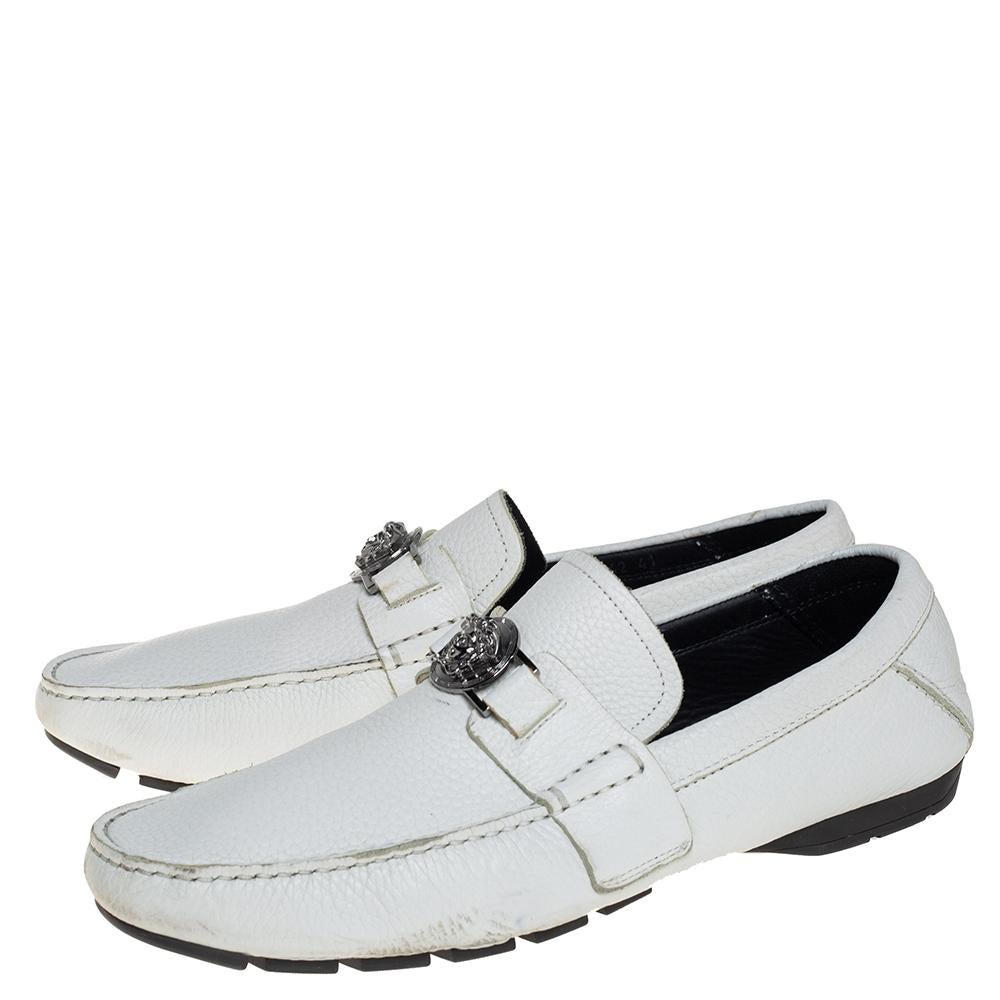 versace white loafers