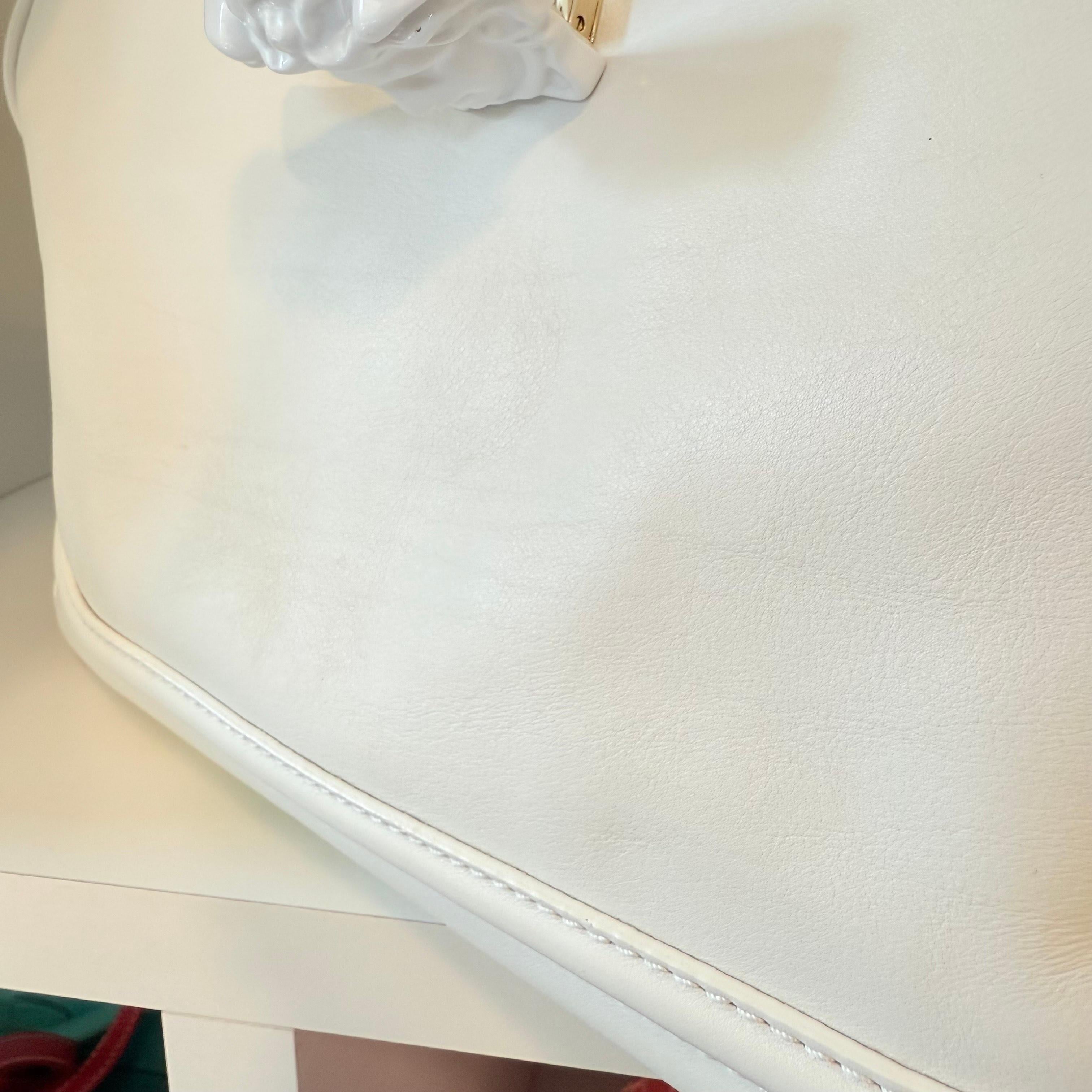 Versace Bolso Palazzo Imperio Piel Blanco en venta 8