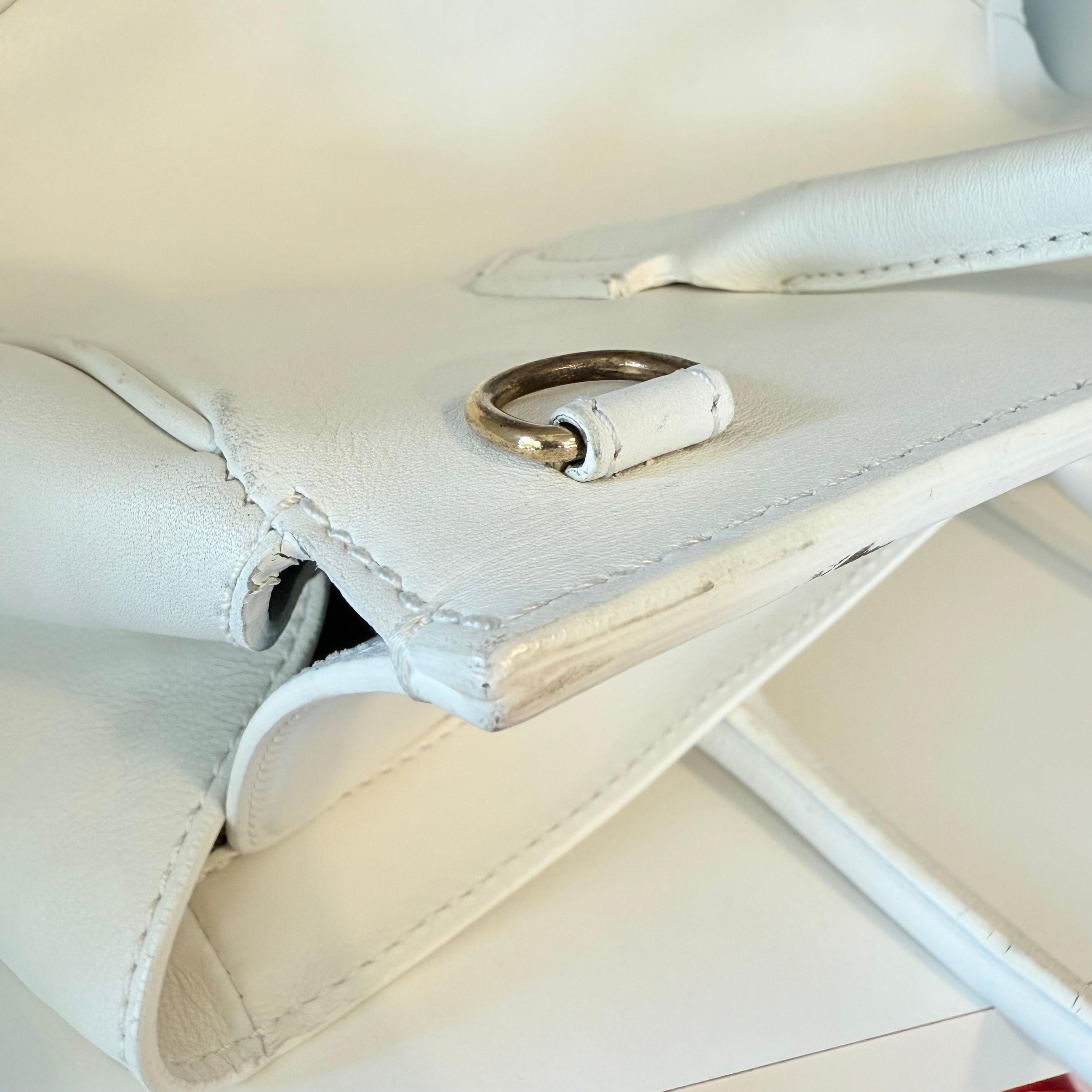 Versace Bolso Palazzo Imperio Piel Blanco en venta 9
