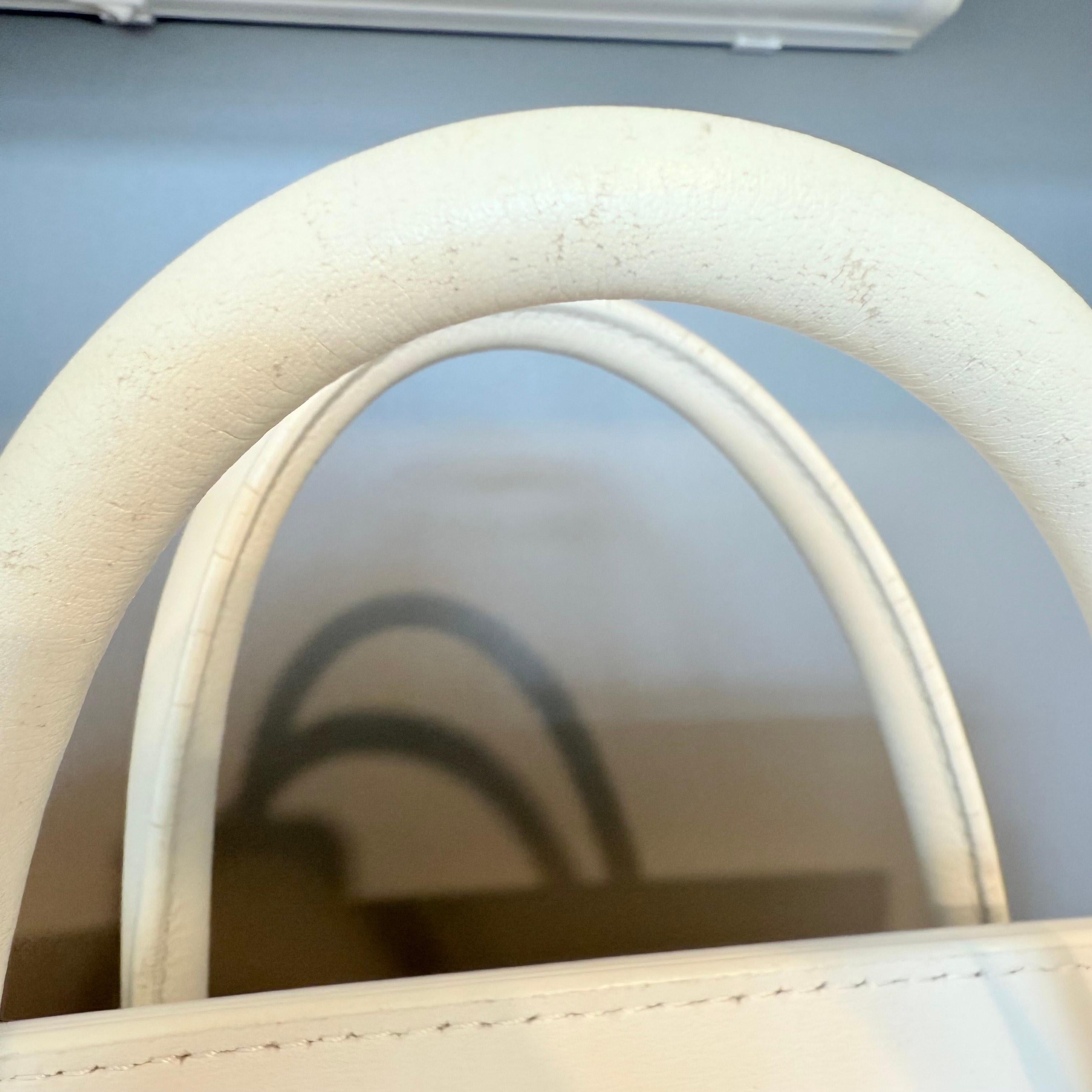 Versace Bolso Palazzo Imperio Piel Blanco en venta 10
