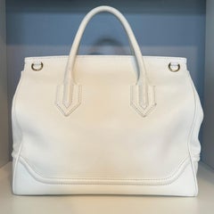 Versace White Leather Palazzo Empire Bag