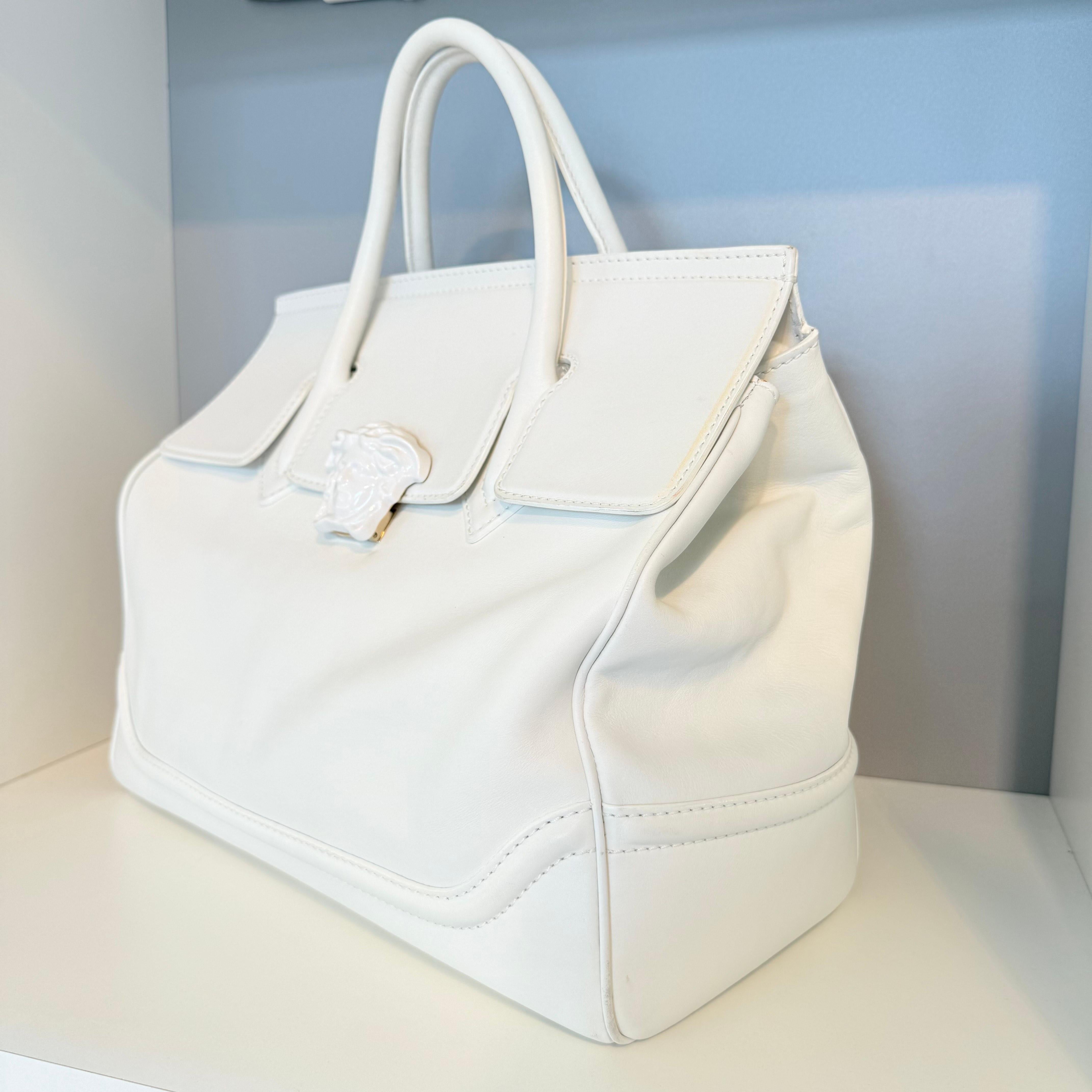Versace Bolso Palazzo Imperio Piel Blanco en venta 1