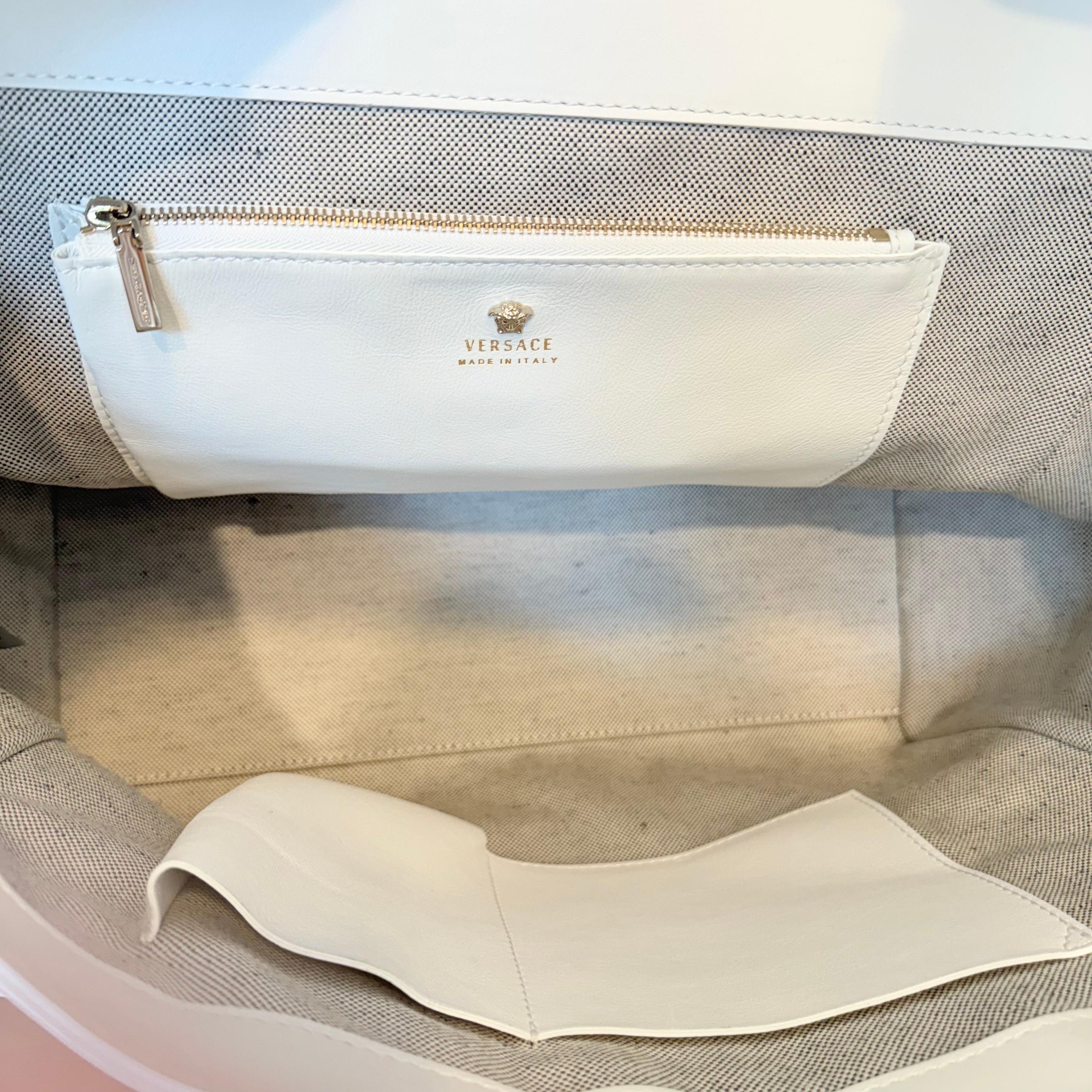 Versace Bolso Palazzo Imperio Piel Blanco en venta 5