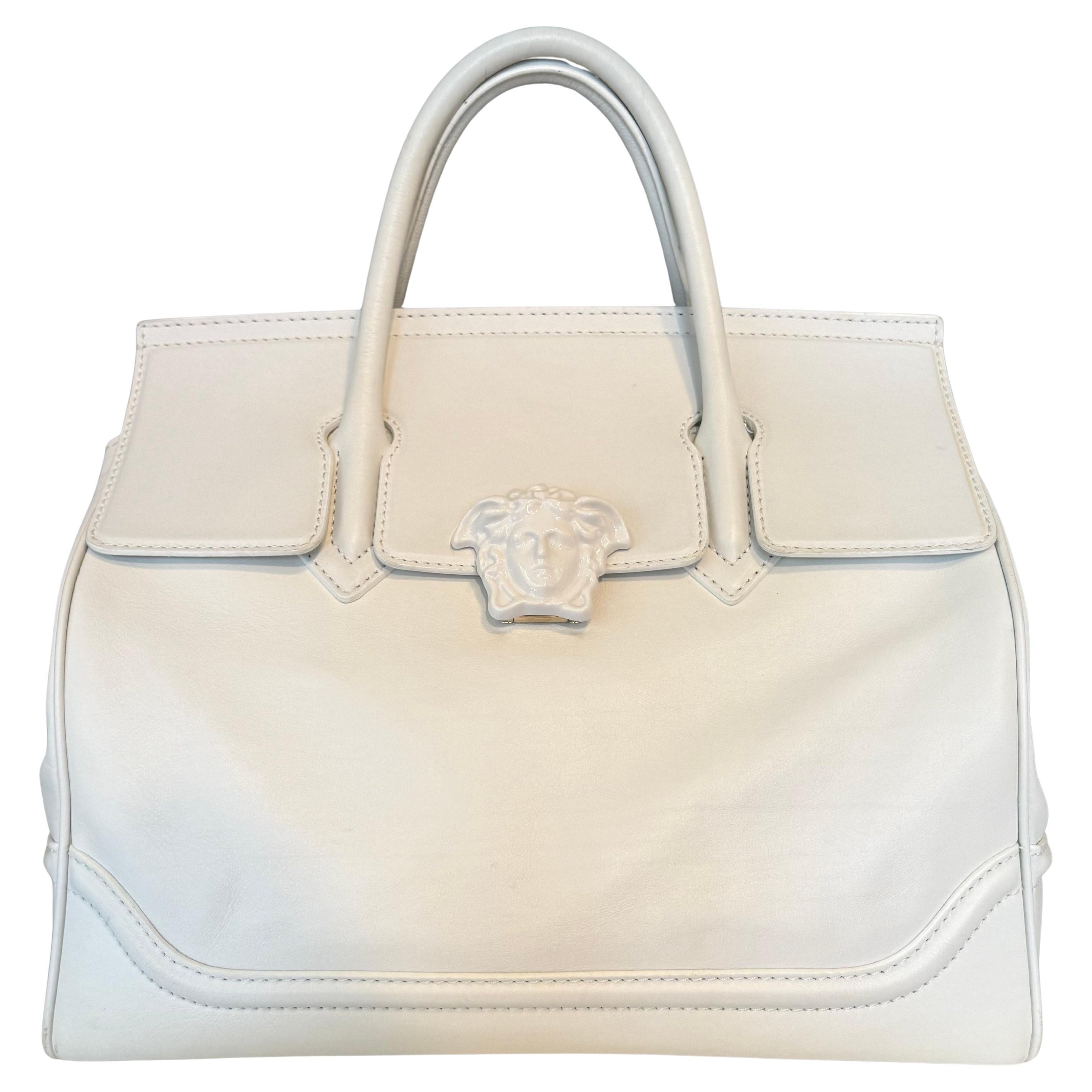Versace Bolso Palazzo Imperio Piel Blanco en venta