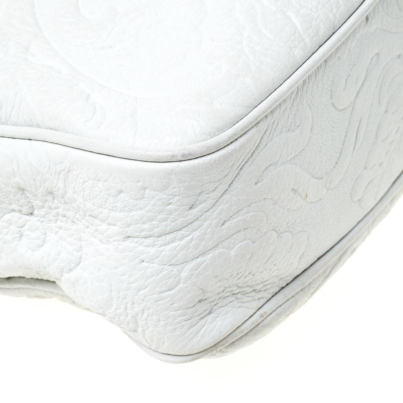 Versace White Leather Palazzo Medussa Crossbody Bag 5