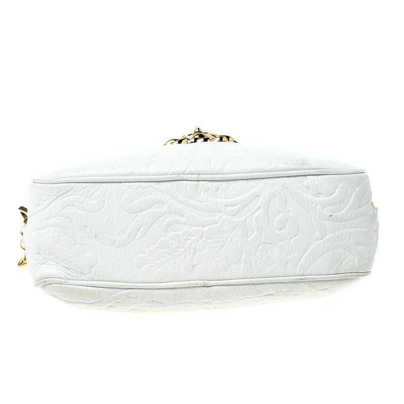 Women's Versace White Leather Palazzo Medussa Crossbody Bag