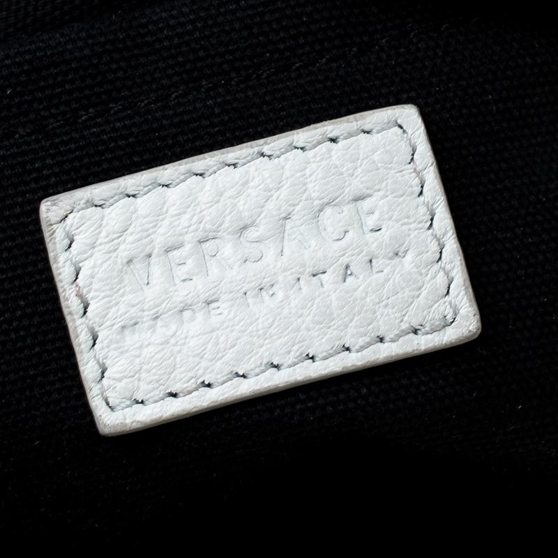 Versace White Leather Palazzo Medussa Crossbody Bag 1