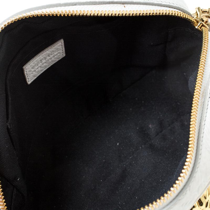 Versace White Leather Palazzo Medussa Crossbody Bag 2