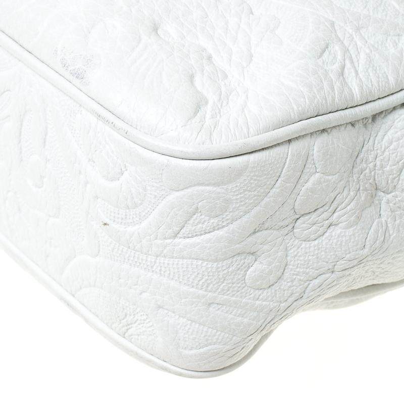 Versace White Leather Palazzo Medussa Crossbody Bag 4