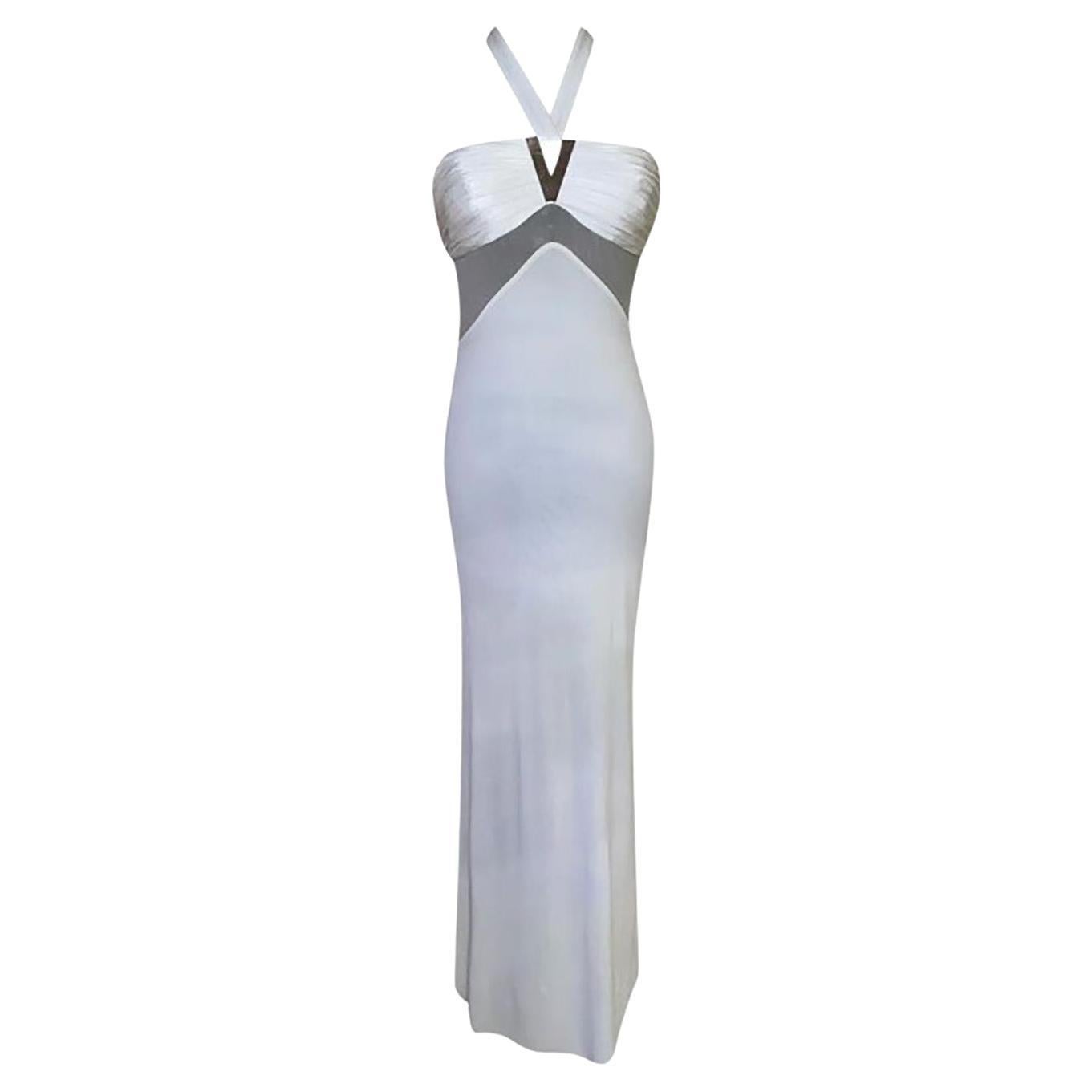 Versace White Dress 124 For Sale on 1stDibs white versace dress