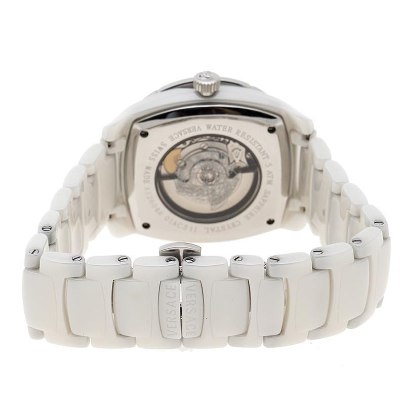  Versace Céramique nacre blanche DV One A126048 Montre-bracelet pour homme 41 mm Pour femmes 