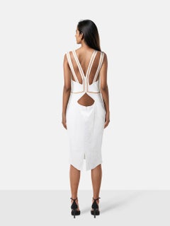 Versace White Pencil Midi Dress Size XL