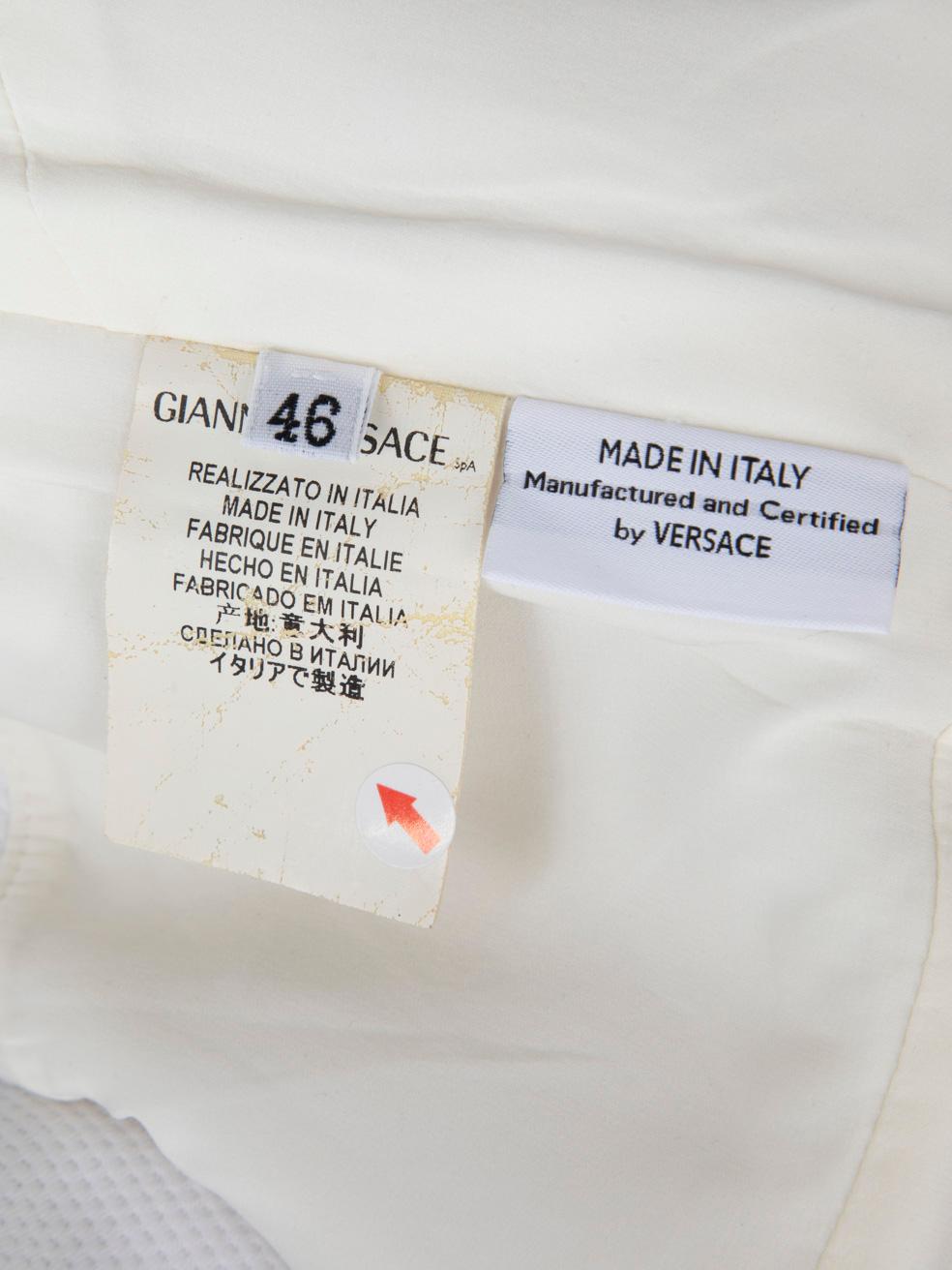 Robe fourreau midi blanche de Versace Taille XL en vente 2