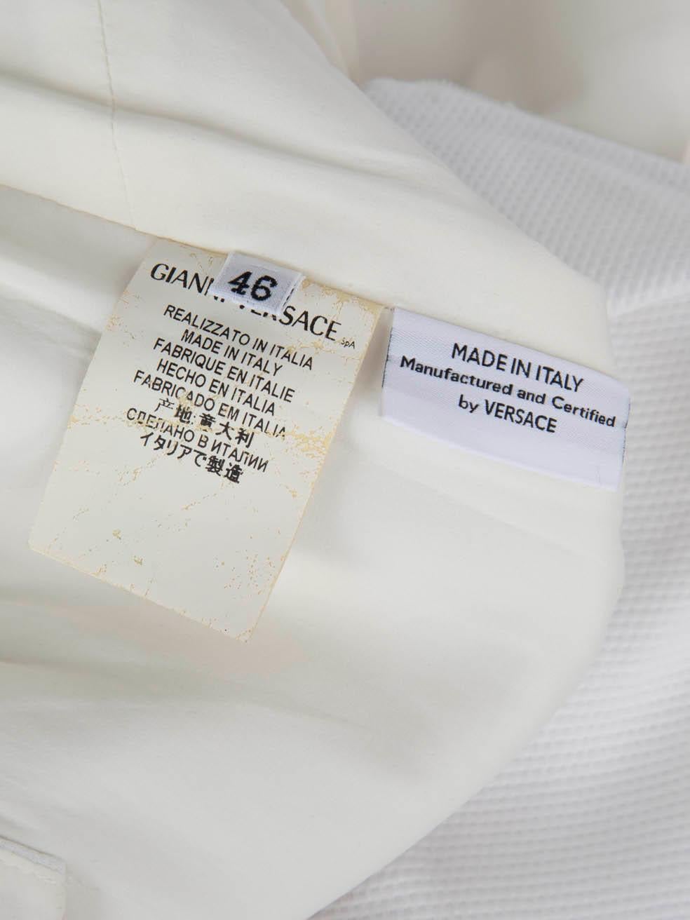 Robe fourreau midi blanche de Versace Taille XL en vente 3