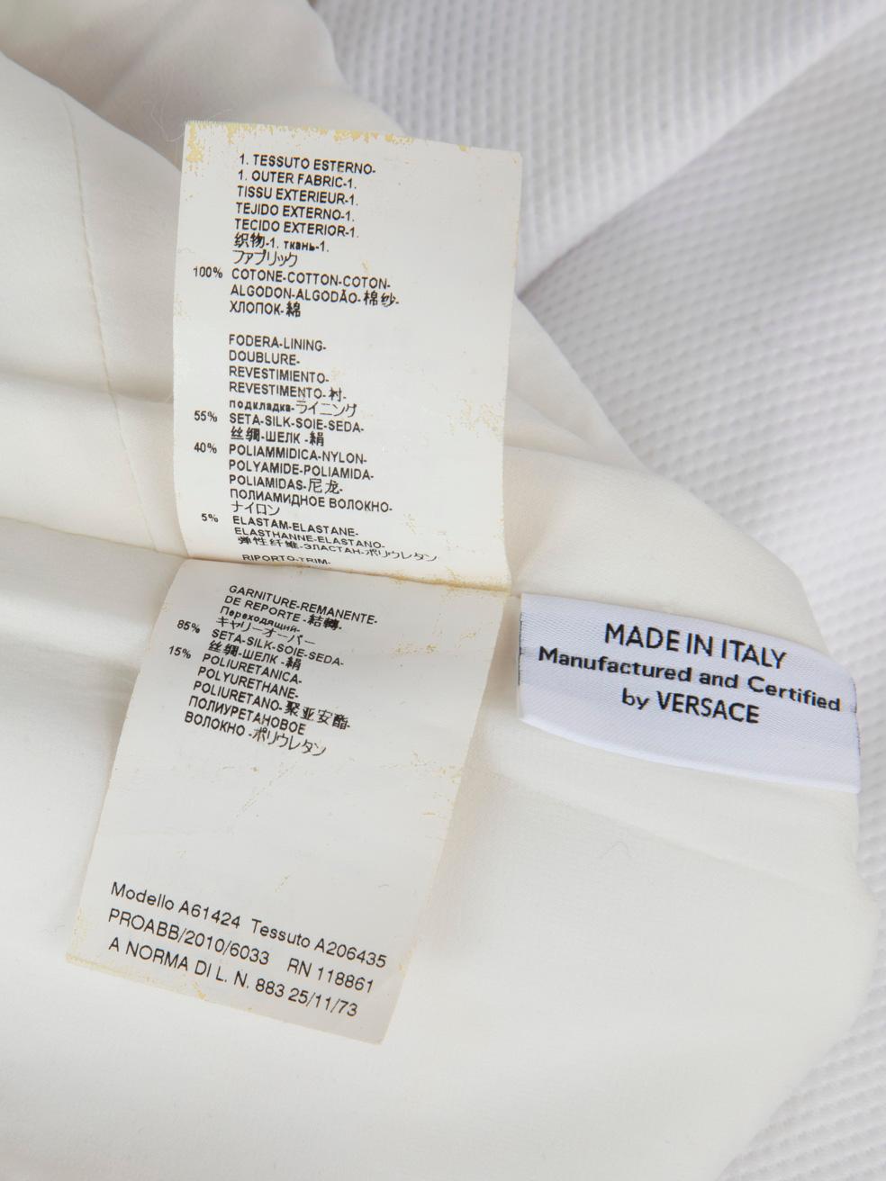 Robe fourreau midi blanche de Versace Taille XL en vente 4