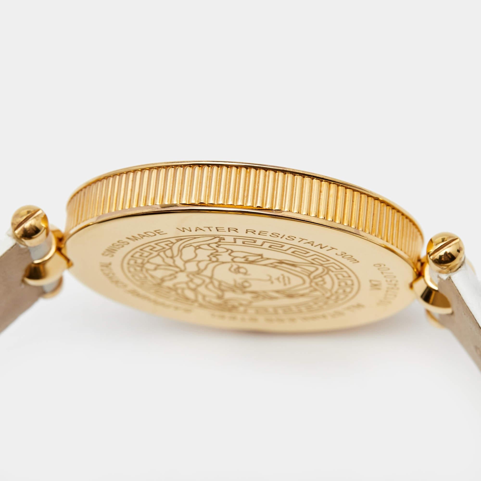 Versace White Rose Gold Plated Stainless Steel Vanitas VK7 Women's Wristwatch 40 2