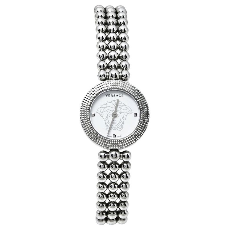 Versace White Stainless Steel Eon Soiree 94Q Quartz Women's Wristwatch