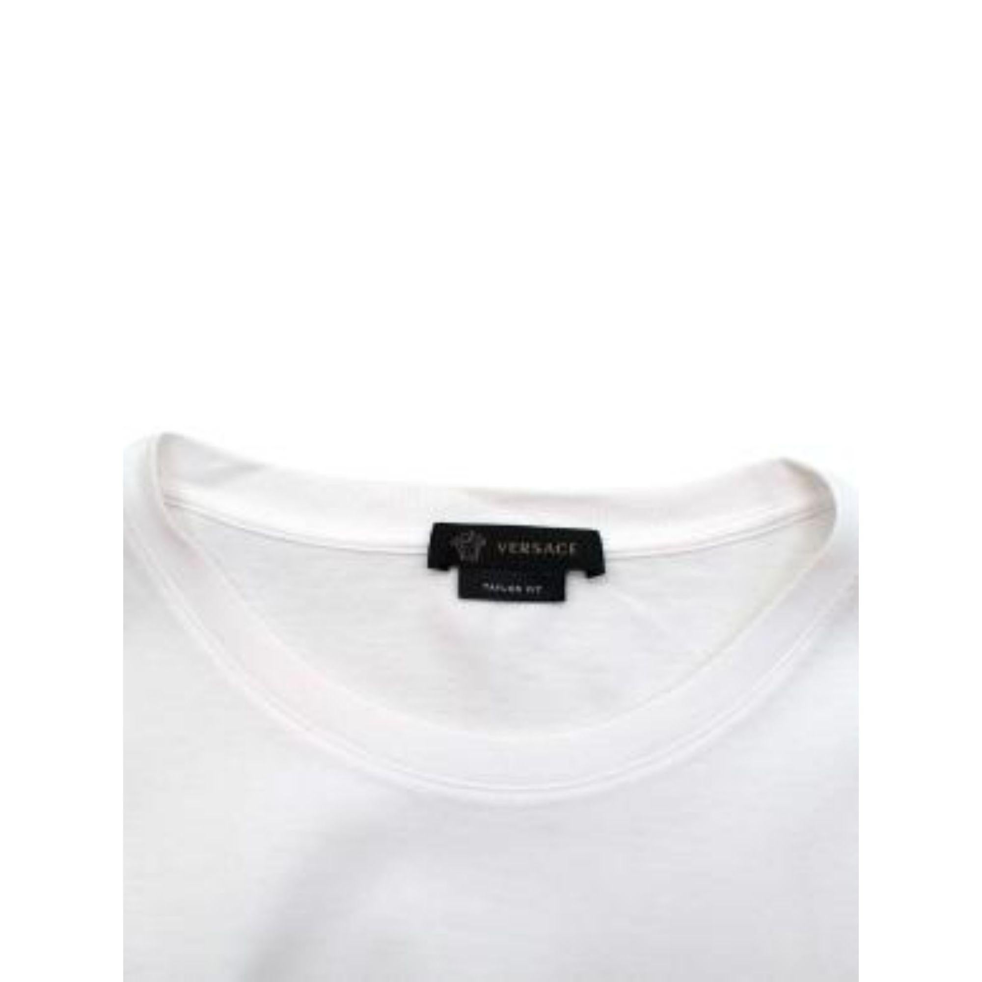 Versace White Sunglasses Print T-shirt For Sale 1