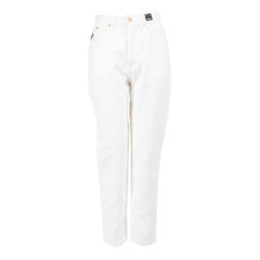 Versace White Vintage Straight Leg Jeans Size S