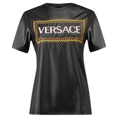 Versace Women's Black Versace Print T-shirt