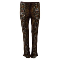 Versace Women's Flared Snake Print Trousers