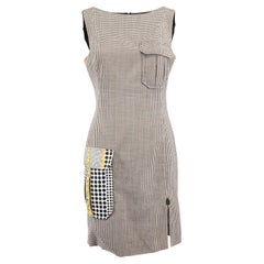 Versace Women's Gingham Dress with Contrast Pocket