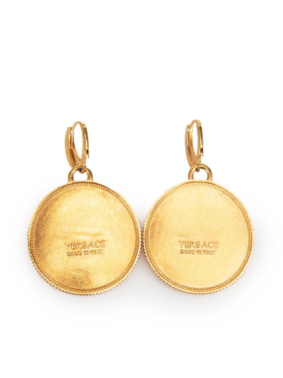 versace coin earrings