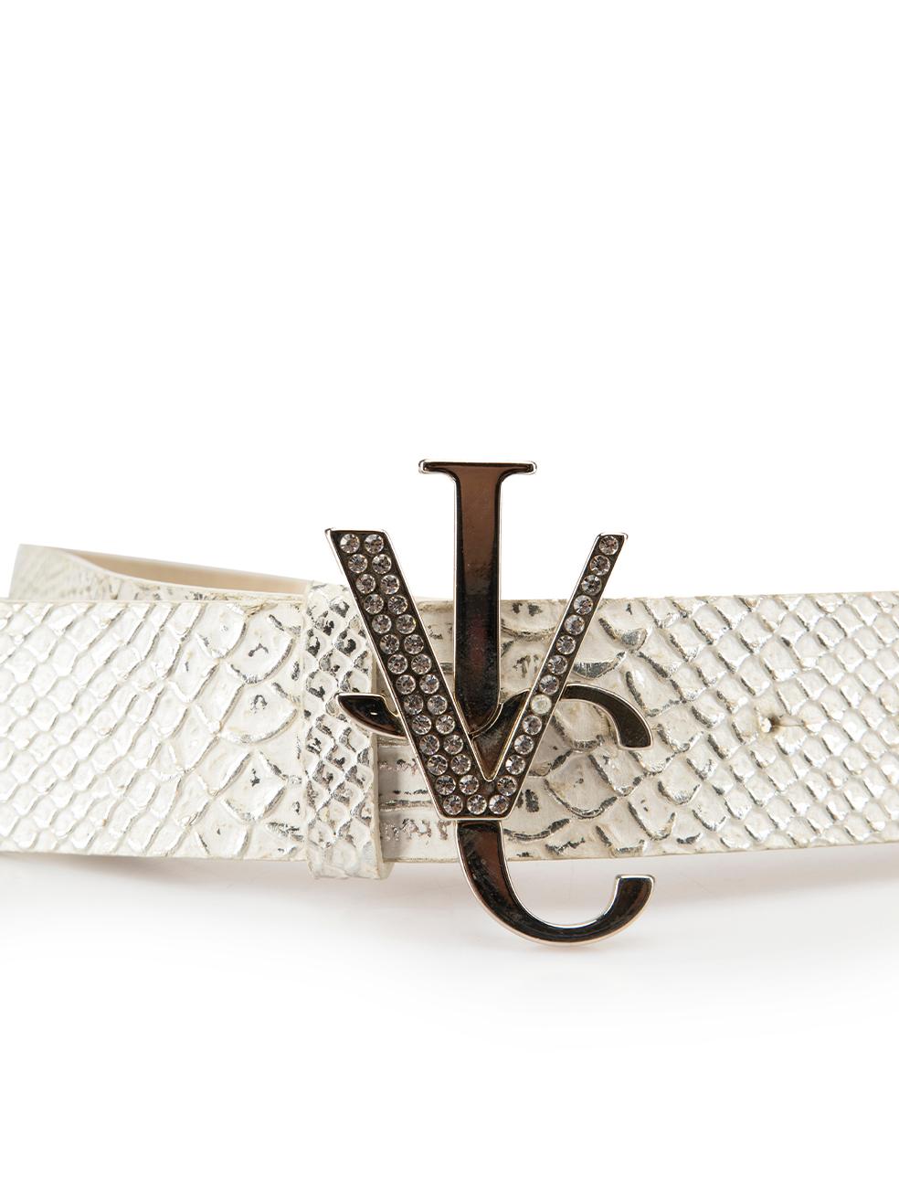 CONDITION is Very good. Hardly any visible wear to belt is evident on this used Versace Jeans Couture designer resale item.



Details


Silver

Python leather

Belt

Embellished logo buckle detail



 

Made in Italy 

 

Composition

EXTERIOR: