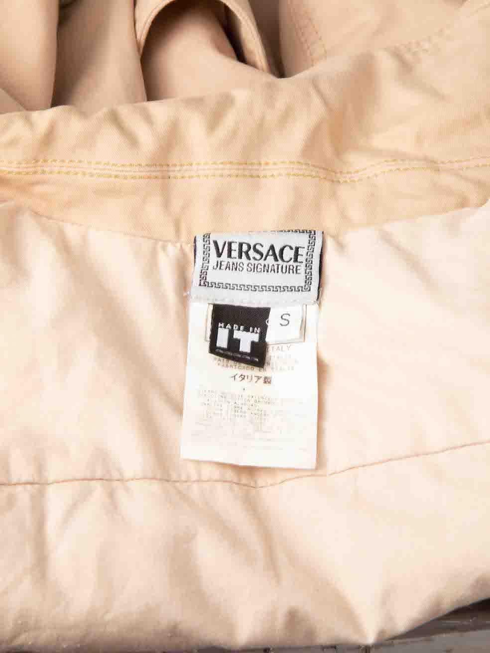 Versace Women's Versace Jeans Signature Vintage Beige Belted Utility Jacket 2