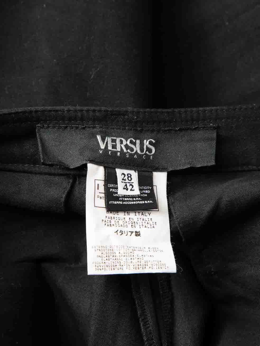 Versace Women's Versus Versace Black Zip Accent Straight Leg Trousers 2