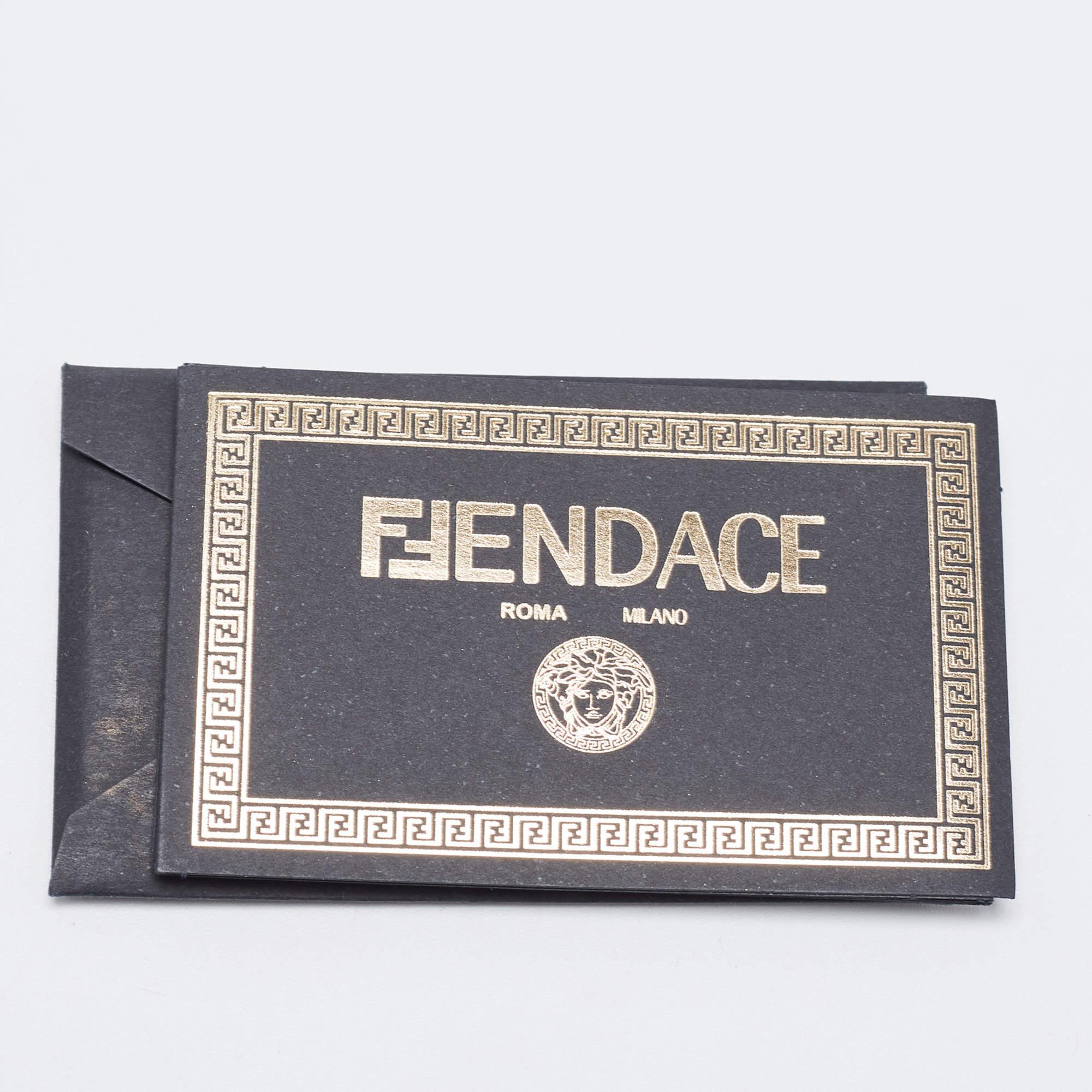 Versace x Fendi Fendace Multicolor Leather and Canvas Trigreca Sneakers Size 41 3