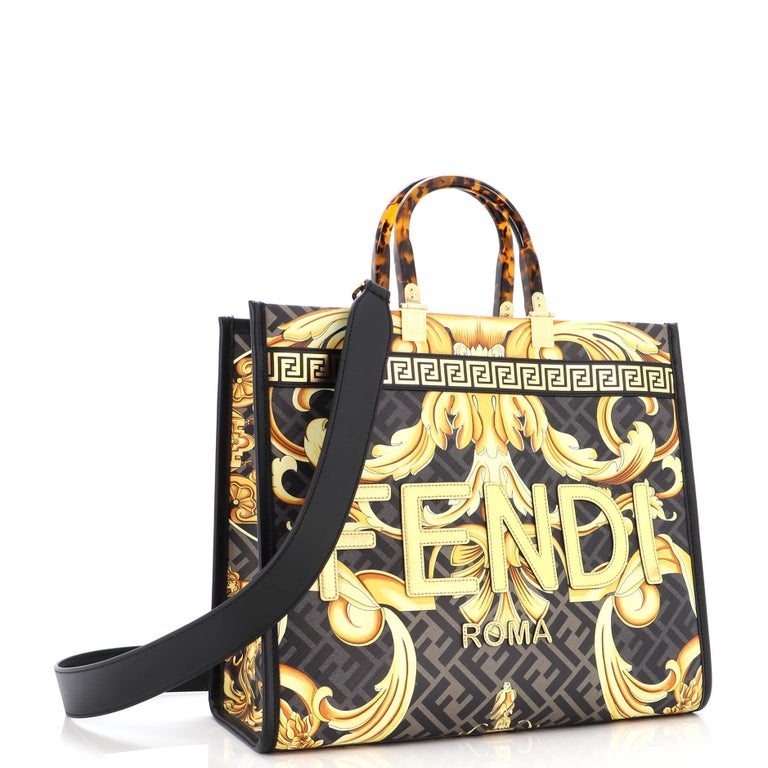 Fendi x Versace Fendace Convertible Sunshine Shopper Tote