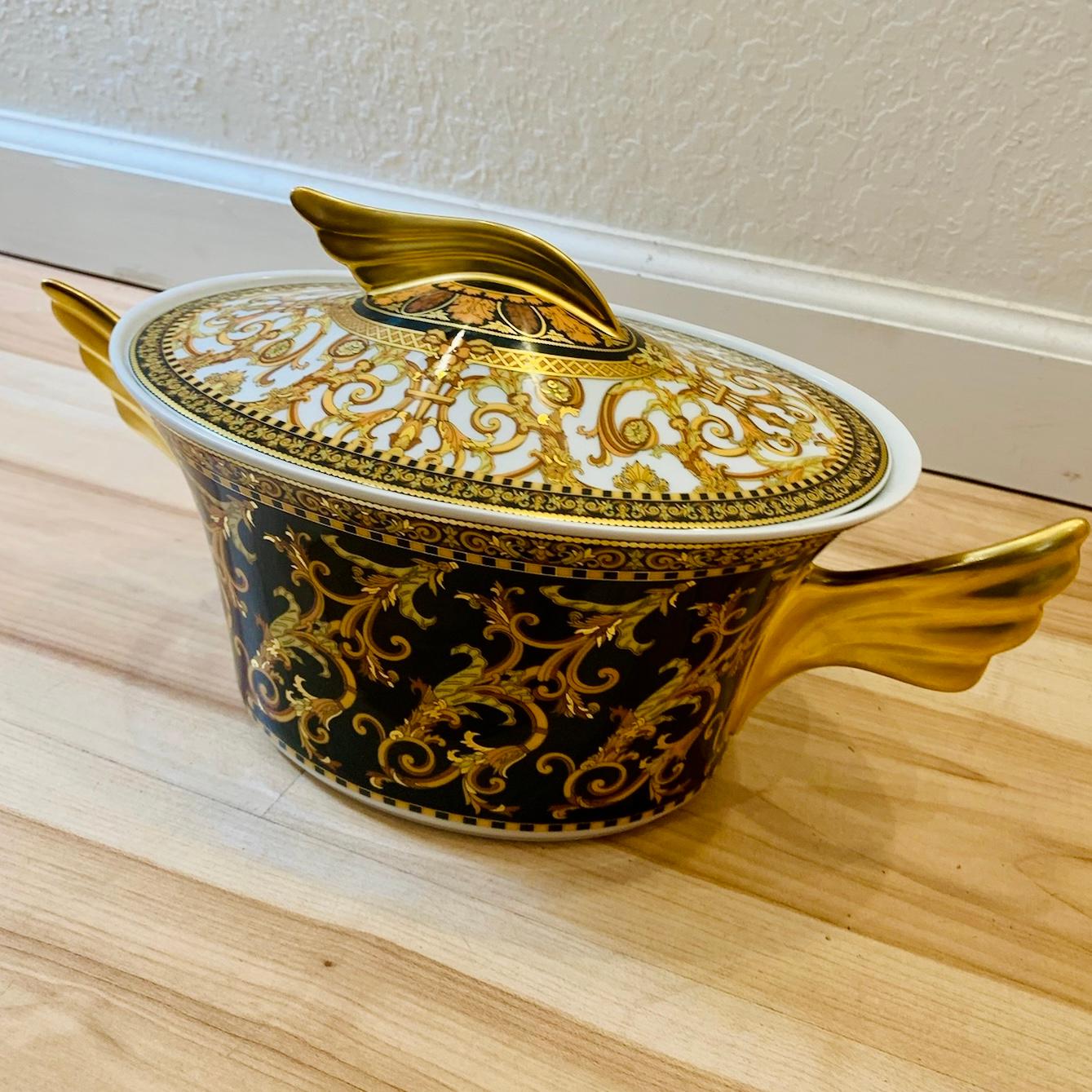 Baroque Versace x Rosenthal Barocco Covered Vegetable Dish
