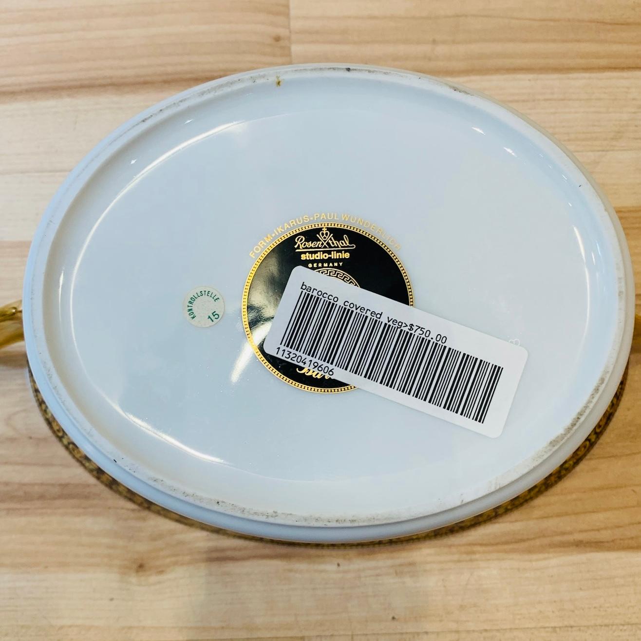 Contemporary Versace x Rosenthal Barocco Covered Vegetable Dish