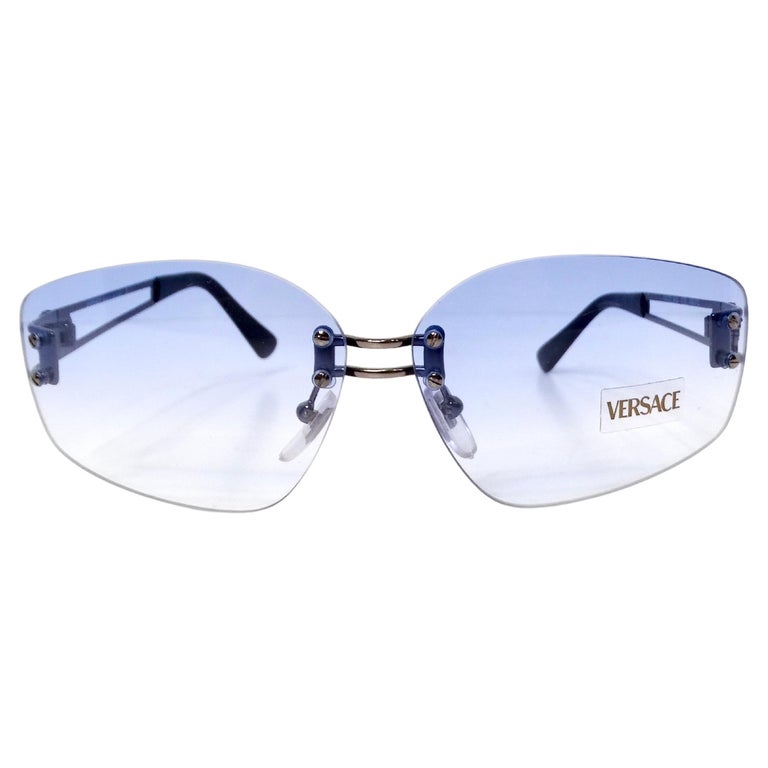 Versace Y2K X54 Blue Gradient Tinted Lens Sunglasses For  display picture 3