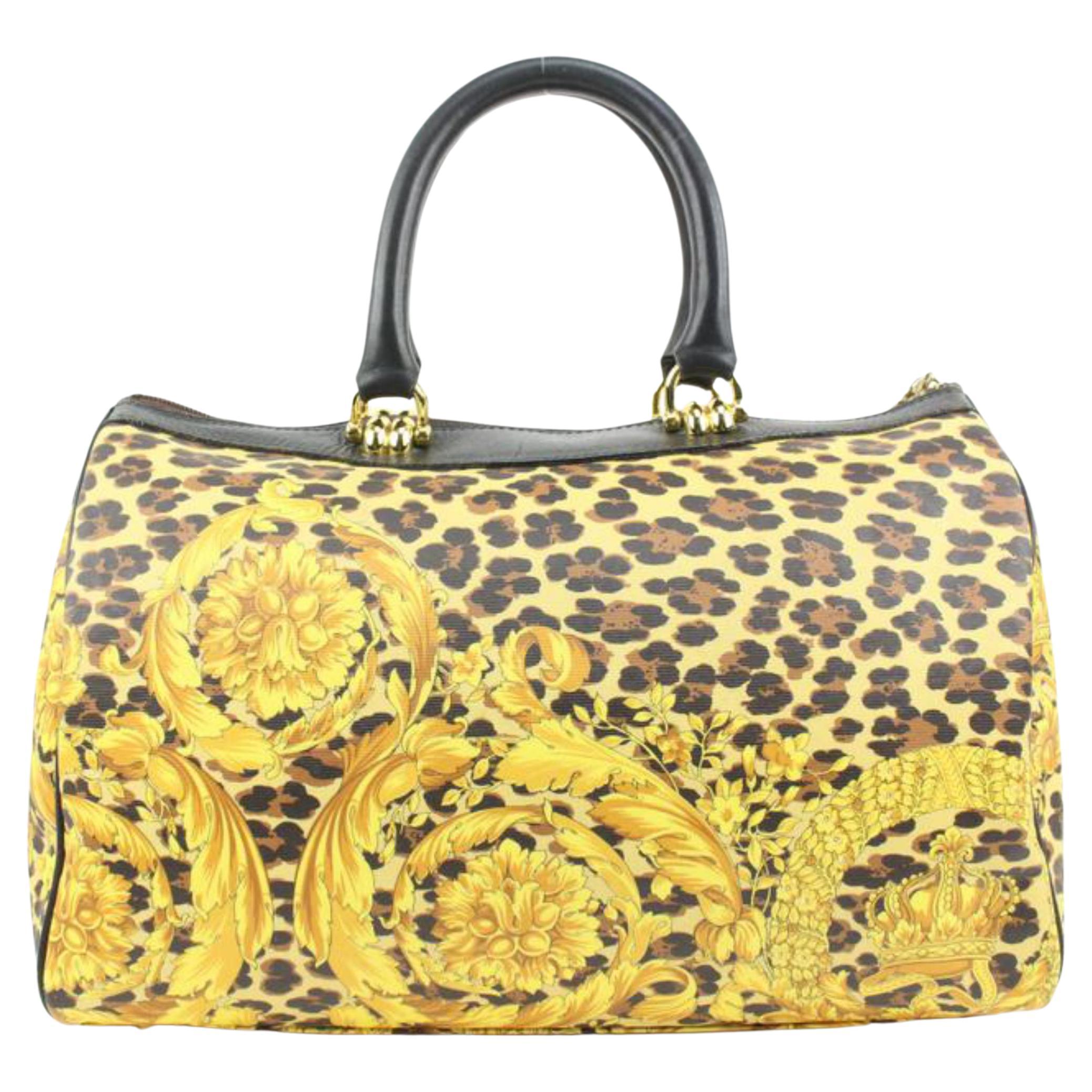 Versace Yellow Baroque Boston Bag s29ve24