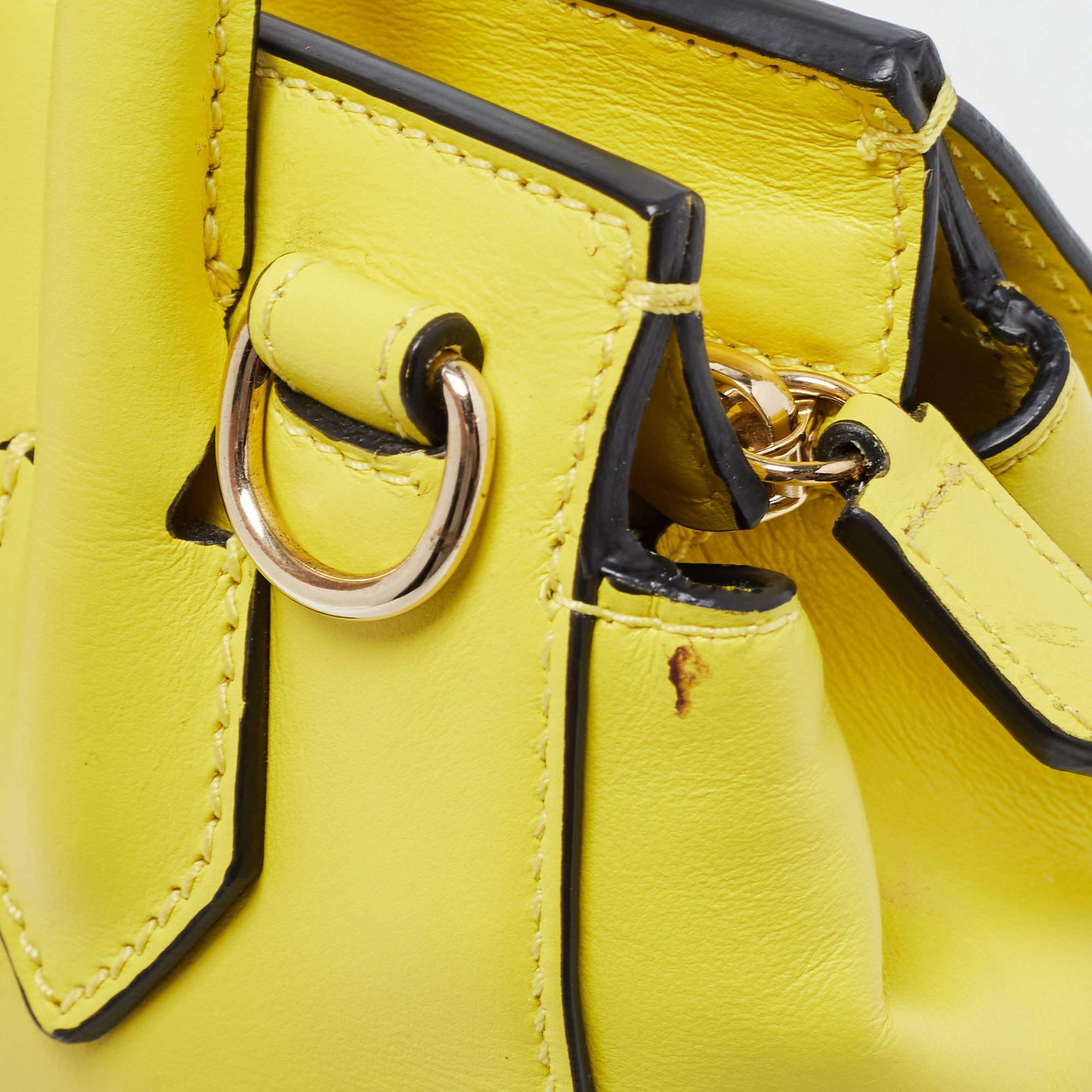 Women's Versace Yellow Leather Mini Medusa Empire ToteThis alluring tote bag for women h