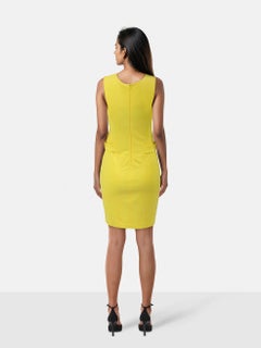 Versace Yellow Sleeveless Mini Dress Size M