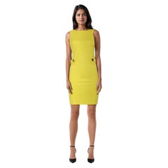 Versace Yellow Sleeveless Mini Dress Size M