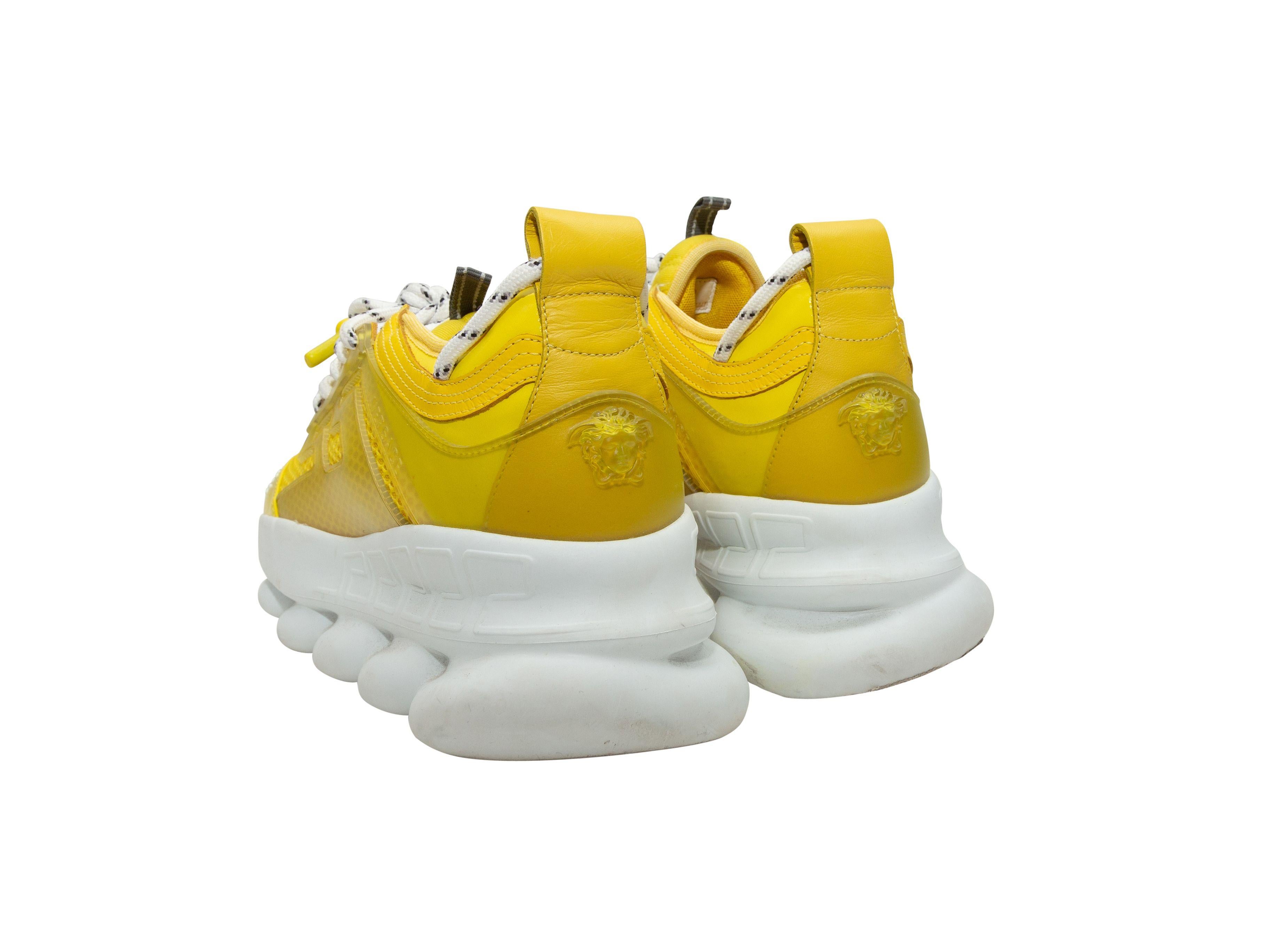 Women's Versace Yellow & White x Chain Reaction Chunky Sneakers