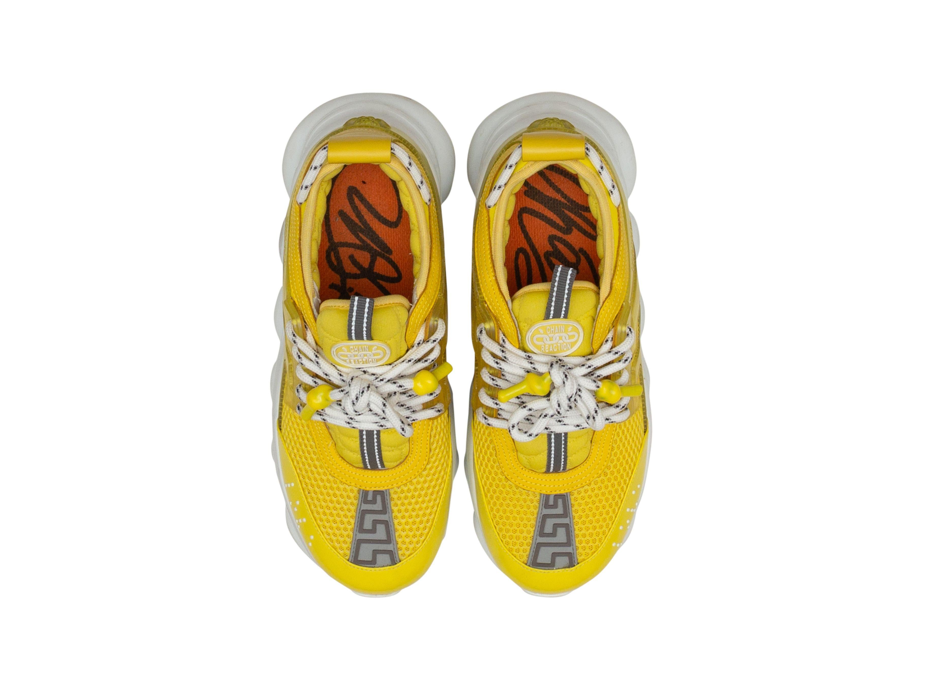 Versace Yellow & White x Chain Reaction Chunky Sneakers 1