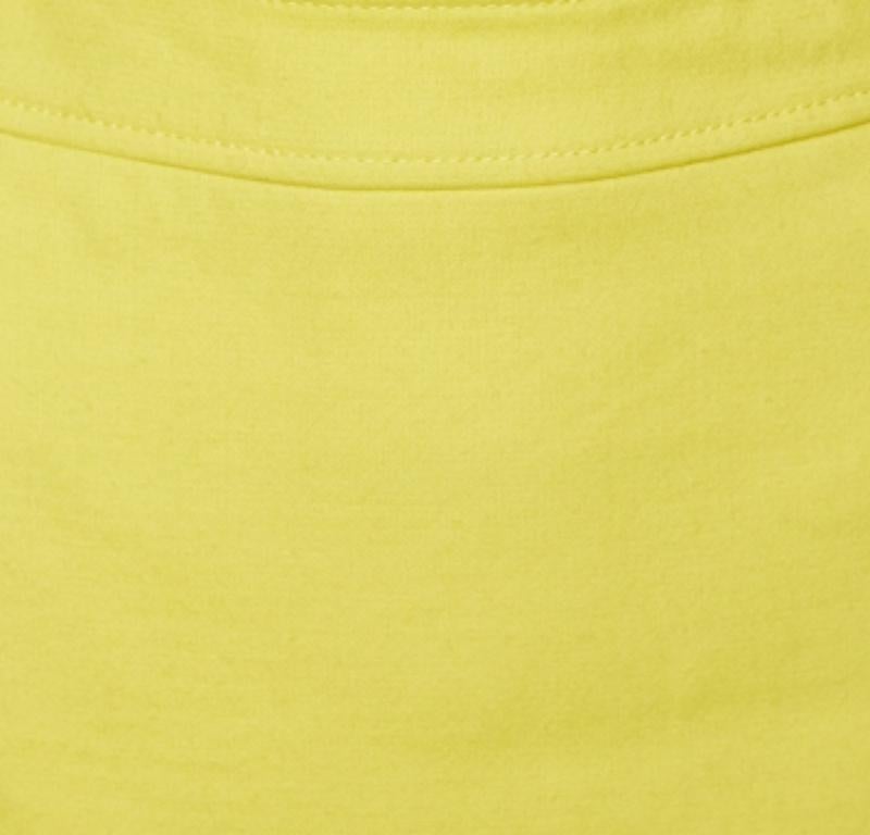 Versace Gelber Bleistiftrock aus Wolle L Damen im Angebot