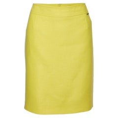Versace Falda lápiz de lana amarilla L