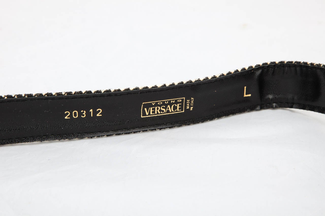 Versace Young Suspenders with Medusa Motifs For Sale 1