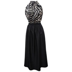 Versace Zebra Long Dress IT 40