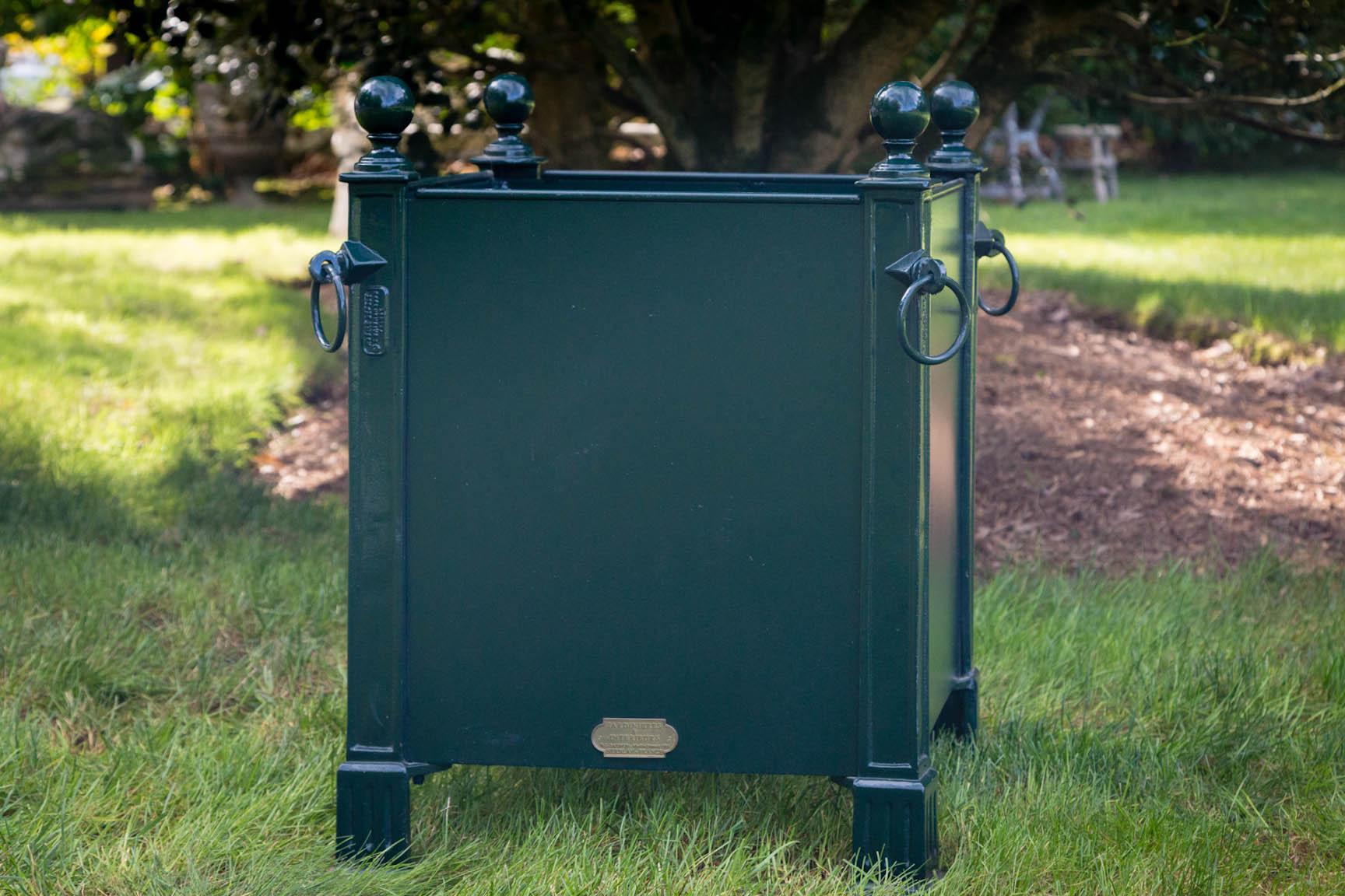 Iron Versaille Green Planter Box For Sale