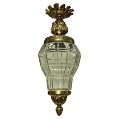 Lanterne Versaille en bronze doré et verre