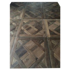 Antique French "Parquet de France" Tradition Hand-Crafted with 18th C Wood Oak, France.