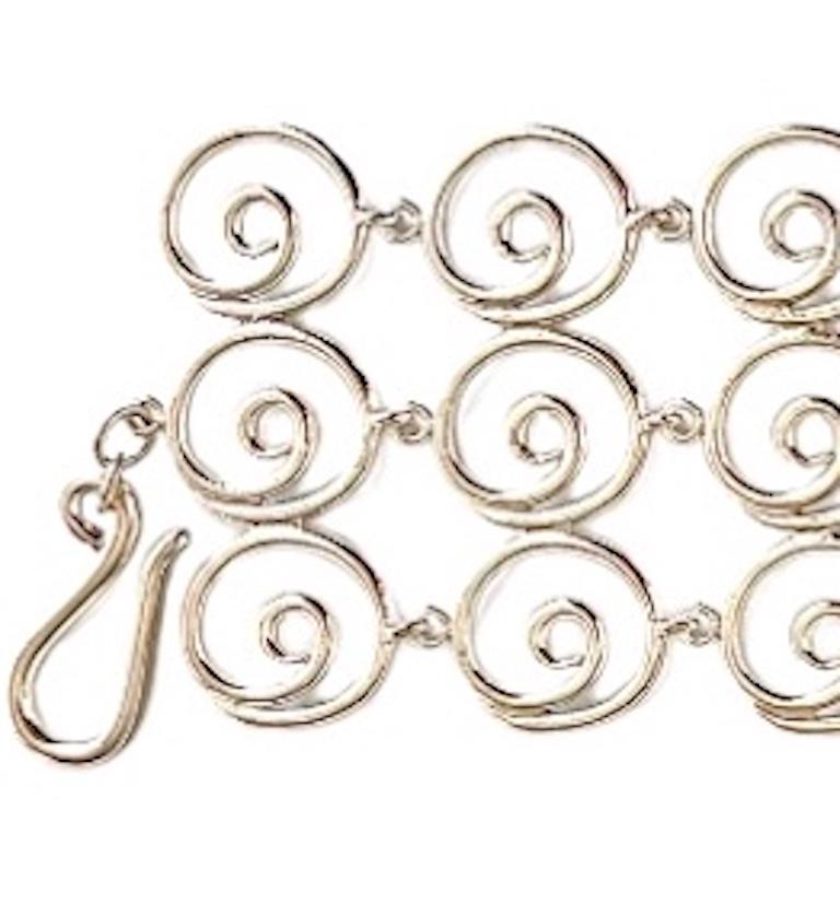 Versailles 3 row bracelet - Sterling silver cuff bracelet from Esther's classic collection 